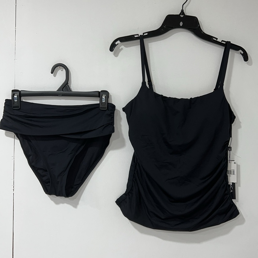 La Blanca Island Goddess Underwire Lingerie Strap Tankini Top & Bikini Bottom 10 - Picture 2 of 14
